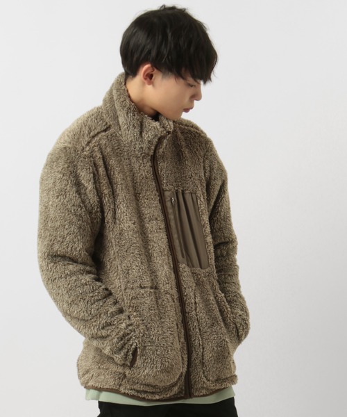 make a ray!（メイク ア レイ！）の「マイクロパイル ボアスタンドジャケット（ブルゾン・メンズ・ブラック/ベージュ/グレー/ライトブラウン・M/L/XL）」の14枚目の写真
