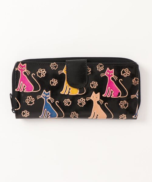 チャイハネ（チャイハネ）の「【チャイハネ】インド伝統山羊革細工 サンティニウォレット 長財布（財布・レディース・ブラック/ブルー/ブラウン/グリーン/ネイビー/オレンジ/レッド/イエロー/ブラウン系その他/イエロー系その他/パープル/ブラック系その他/グリーン系その他/ピンク・FREE）」の3枚目の写真