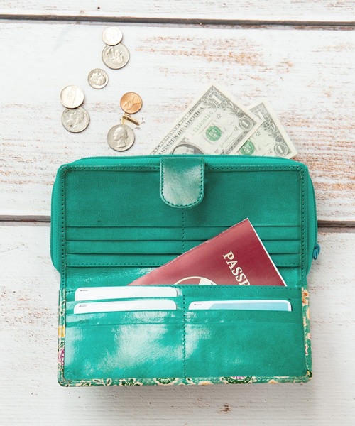 チャイハネ（チャイハネ）の「【チャイハネ】インド伝統山羊革細工 サンティニウォレット 長財布（財布・レディース・ブラック/ブルー/ブラウン/グリーン/ネイビー/オレンジ/レッド/イエロー/ブラウン系その他/イエロー系その他/パープル/ブラック系その他/グリーン系その他/ピンク・FREE）」の20枚目の写真