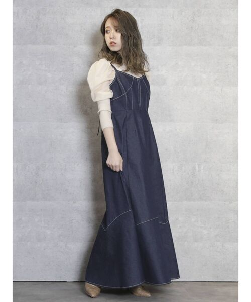 dazzlin（ダズリン）の「ボリュームシアーコンパクトニットトップス（ニット/セーター・レディース・アイボリー/ブラック/ブラウン・FREE）」の7枚目の写真