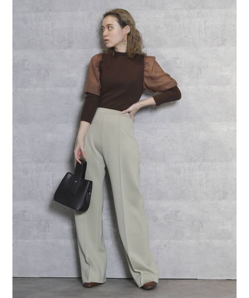 dazzlin（ダズリン）の「ボリュームシアーコンパクトニットトップス（ニット/セーター・レディース・アイボリー/ブラック/ブラウン・FREE）」の10枚目の写真