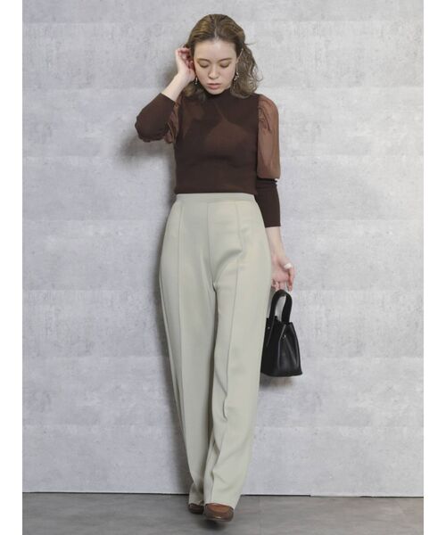 dazzlin（ダズリン）の「ボリュームシアーコンパクトニットトップス（ニット/セーター・レディース・アイボリー/ブラック/ブラウン・FREE）」の11枚目の写真