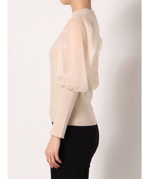 dazzlin（ダズリン）の「ボリュームシアーコンパクトニットトップス（ニット/セーター・レディース・アイボリー/ブラック/ブラウン・FREE）」の13枚目の写真