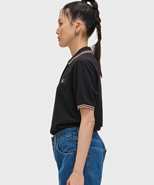 FREDPERRY G3600 フレッドペリー　ポロシャツ　半袖　ブラック　黒 FRED PERRY フレッドペリー ポロシャツ レディース THE SHIRT