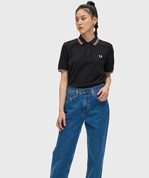 フレッドペリー FRED PERRY UK8 プリーツポロシャツ 最終価格 美品 FRED PERRY ポロシャツ 限定展開 PERRY/フレッドペリー The Fred