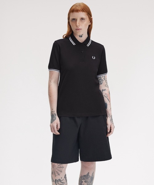タグ付き Fred Perry G3600 フレッドペリー ポロシャツ The Fred Perry Shirt - G3600(8 20C：DUSKY BLUE / WHITE / BLACK