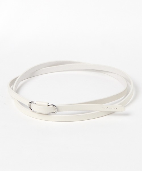 niko and...（ニコアンド）の「オリジナルレザー細ベルト（ベルト・レディース・グリーン/ブラウン/ブラック/ホワイト/ピンク/セージグリーン/ベビーピンク/ナチュラル/その他1/イエロー/サックスブルー・0）」の2枚目の写真