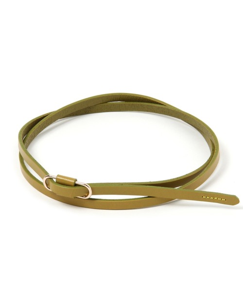 niko and...（ニコアンド）の「オリジナルレザー細ベルト（ベルト・レディース・グリーン/ブラウン/ブラック/ホワイト/ピンク/セージグリーン/ベビーピンク/ナチュラル/その他1/イエロー/サックスブルー・0）」の7枚目の写真