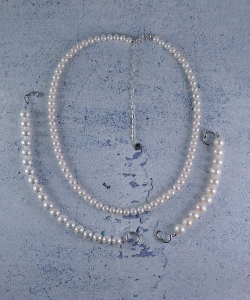 HERGO（ハーゴ）の「NP:HERGO Add Pearl Necklace アドパールネックレス（ネックレス・メンズ・ホワイト・FREE）」の4枚目の写真