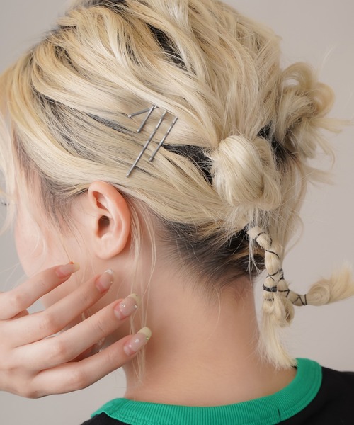 ブラックスリットデザインヘアピン多量セット ヘアピン シルバーデザインヘアピン : ZOZOTOWN Yahoo!店 - 通販