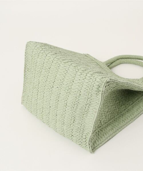 Green Parks(グリーンパークス)の「・ブレード編みスクエアトートバッグ*(トートバッグ・レディース・ベージュ/ミント/モカ・FREE)」の5枚目の写真