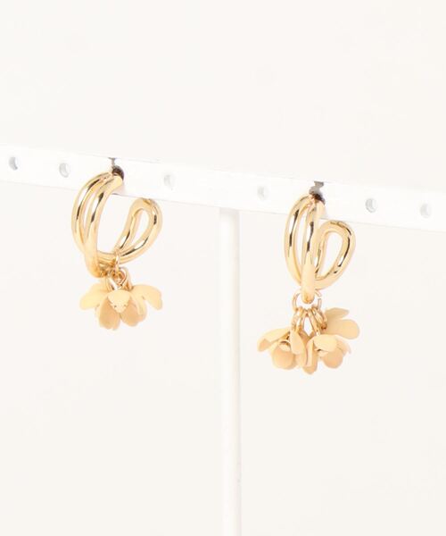 ROPE' PICNIC(ロペピクニック)の「カラーフラワーフープピアス(ピアス(両耳用)・レディース・ダークラベンダー/オレンジ系その他・FREE)」の8枚目の写真