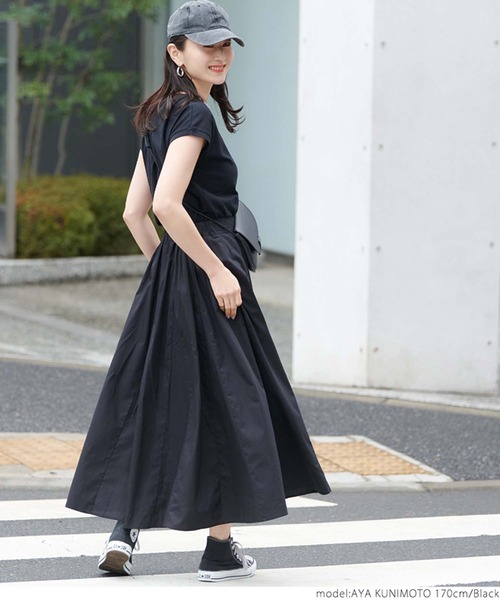 coca(coca)(コカ)の「コットンロングスカート(スカート・レディース・ベージュ/ブラック・ONE SIZE)」の12枚目の写真