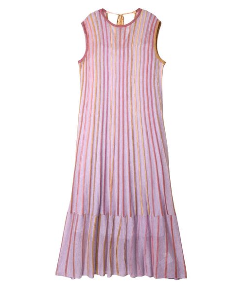 LAGUNAMOON(ラグナムーン)の「シアーレインボーニットワンピース(ワンピース・レディース・ブラウン/ベージュ/パープル・SMALL/MEDIUM)」の6枚目の写真