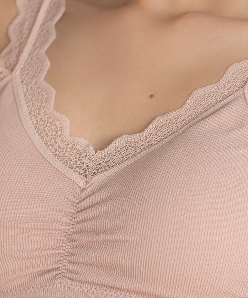 SAISON DE PAPILLON（セゾンドパピヨン）の「ミディ丈レースストラップブラトップ（その他アンダーウェア/インナー・レディース・ホワイト/ピンク/ブラック/グリーン・M）」の17枚目の写真