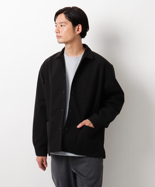 THE SHOP TK （ザ ショップ ティーケー ）の「◆エコリッチカバーオール（ミリタリージャケット・メンズ・アイボリー/ブラック・02/03/04）」の2枚目の写真