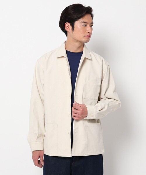 THE SHOP TK （ザ ショップ ティーケー ）の「◆エコリッチカバーオール（ミリタリージャケット・メンズ・アイボリー/ブラック・02/03/04）」の4枚目の写真