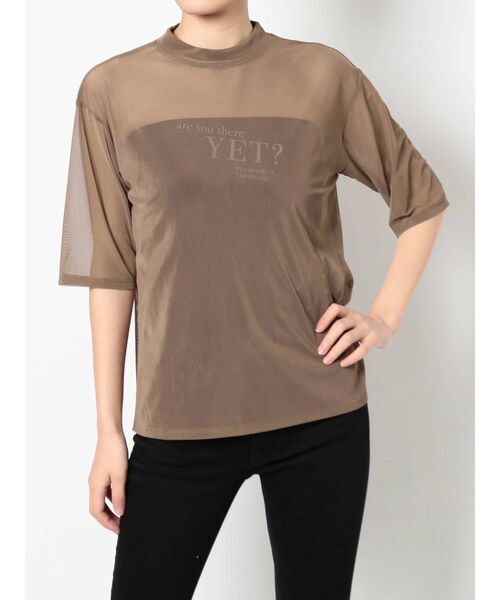 MURUA(ムルーア)の「YETシアーTシャツ(Tシャツ/カットソー・レディース・ホワイト/グリーン/モカ・FREE)」の4枚目の写真