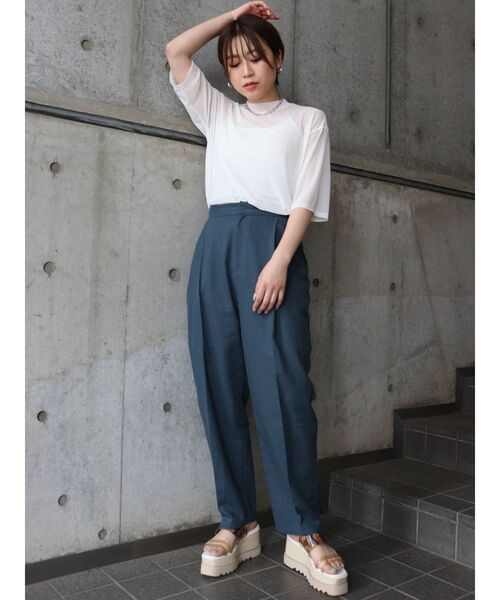 MURUA(ムルーア)の「YETシアーTシャツ(Tシャツ/カットソー・レディース・ホワイト/グリーン/モカ・FREE)」の15枚目の写真