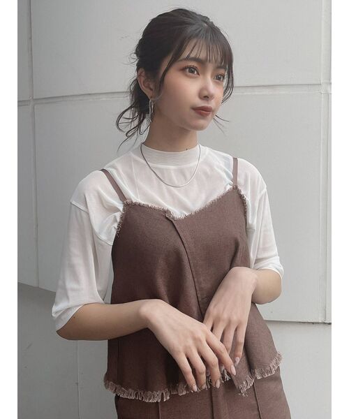 MURUA(ムルーア)の「YETシアーTシャツ(Tシャツ/カットソー・レディース・ホワイト/グリーン/モカ・FREE)」の16枚目の写真