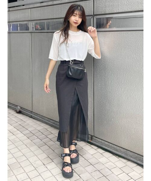 MURUA(ムルーア)の「YETシアーTシャツ(Tシャツ/カットソー・レディース・ホワイト/グリーン/モカ・FREE)」の18枚目の写真