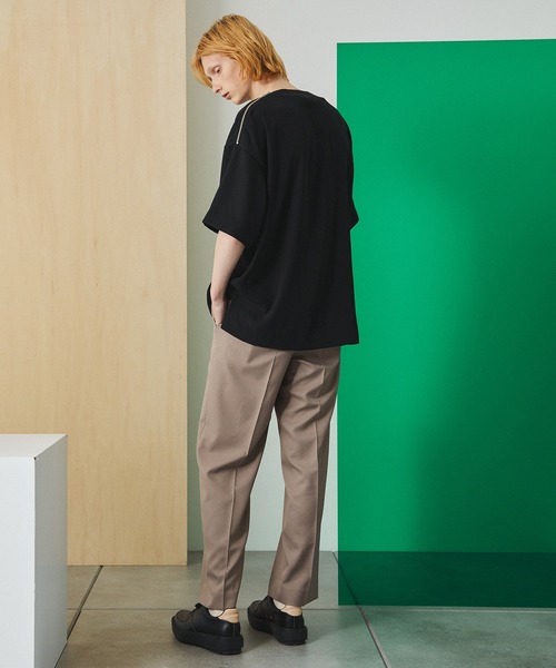 UNITED TOKYO(ユナイテッドトウキョウ)の「ショルダージッププルオーバー(Tシャツ/カットソー・メンズ・ブラック/サックスブルー/ベージュ/カーキ/アイボリー/ネイビー・1/2/3)」の12枚目の写真