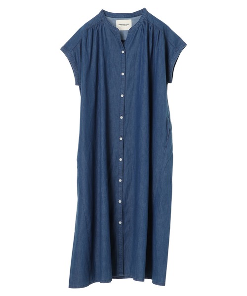 AMERICAN HOLIC（アメリカンホリック）の「フレンチスリーブデニムギャザーワンピース（ワンピース・レディース・インディゴブルー・MEDIUM/LARGE）」の5枚目の写真