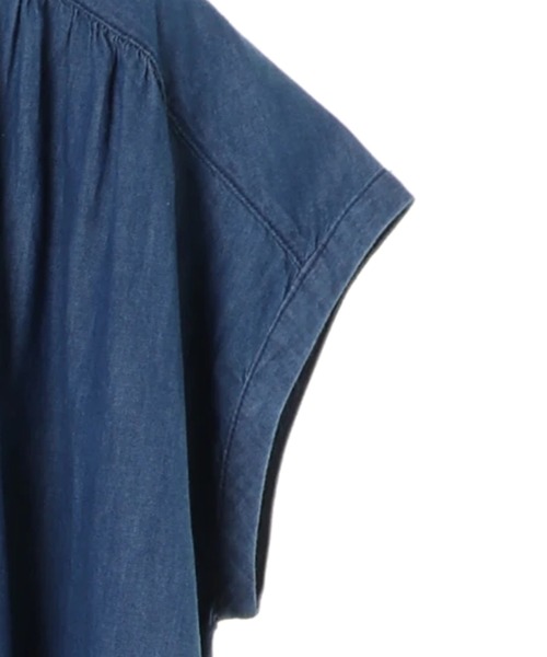 AMERICAN HOLIC（アメリカンホリック）の「フレンチスリーブデニムギャザーワンピース（ワンピース・レディース・インディゴブルー・MEDIUM/LARGE）」の8枚目の写真