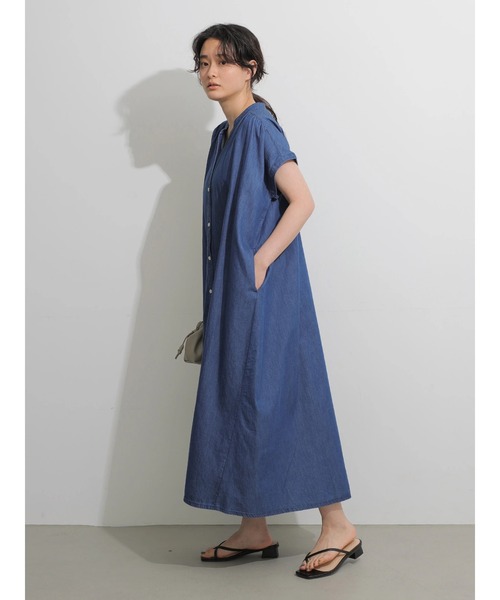 AMERICAN HOLIC（アメリカンホリック）の「フレンチスリーブデニムギャザーワンピース（ワンピース・レディース・インディゴブルー・MEDIUM/LARGE）」の15枚目の写真