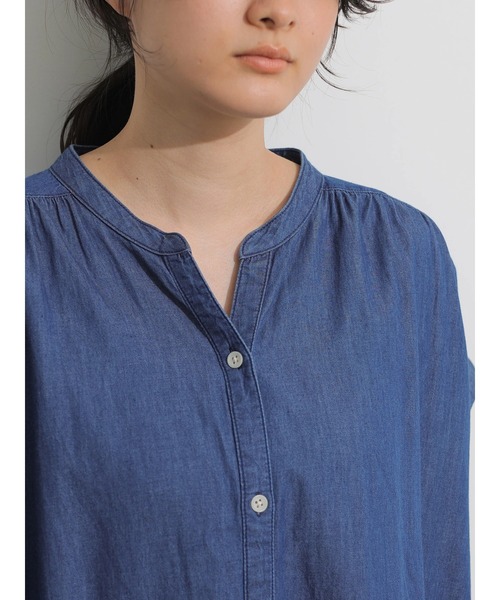 AMERICAN HOLIC（アメリカンホリック）の「フレンチスリーブデニムギャザーワンピース（ワンピース・レディース・インディゴブルー・MEDIUM/LARGE）」の10枚目の写真