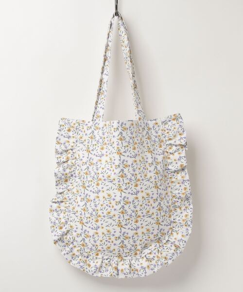 WC(ダブル シー)の「WC/フラワーパターンフリルトート(トートバッグ・レディース・ブラック/ホワイト・FREE)」の6枚目の写真