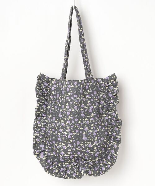 WC(ダブル シー)の「WC/フラワーパターンフリルトート(トートバッグ・レディース・ブラック/ホワイト・FREE)」の7枚目の写真