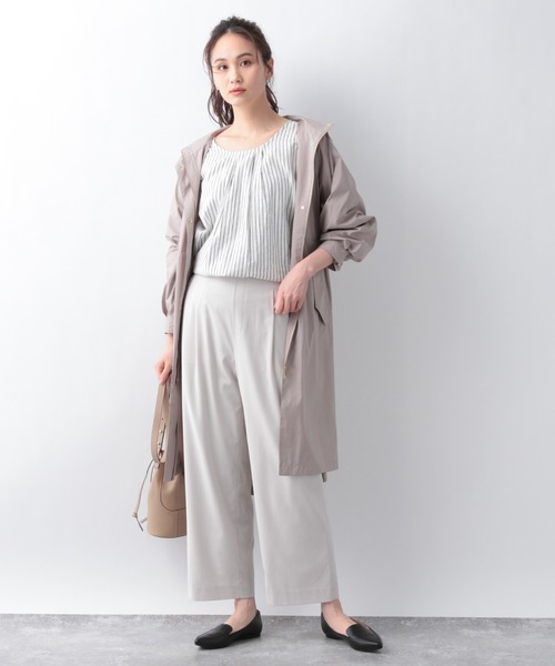 GLOBAL WORK（グローバルワーク）の「エアカルフードロングコート/937206（モッズコート・レディース・ブラック/ベージュ系その他3/グリーン系その他4・FREE）」の14枚目の写真