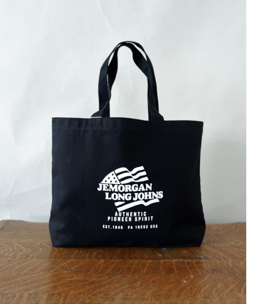 JEMORGAN（ジェーイーモーガン）の「JE MORGAN/JEモーガン　CANVAS TOTE BAG キャンバストート（トートバッグ・メンズ・ブラック/カモフラージュ/キナリ/ブラウン系・FREE）」の2枚目の写真