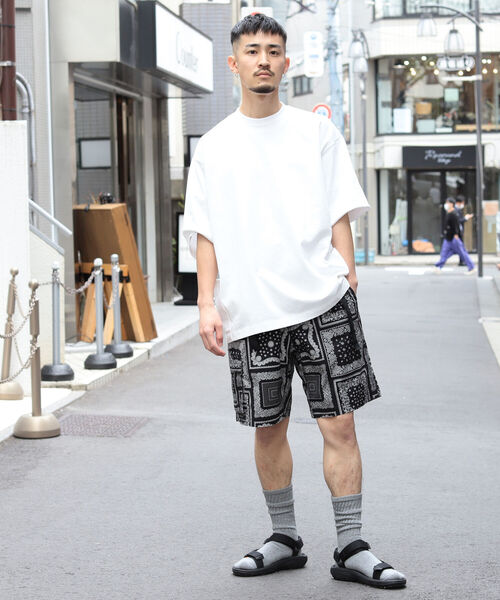 BEAMS（ビームス）の「BEAMS / サイドポケット ビッグTシャツ（Tシャツ/カットソー・メンズ・ホワイト/オリーブ・LARGE/MEDIUM/SMALL/X-LARGE）」の8枚目の写真