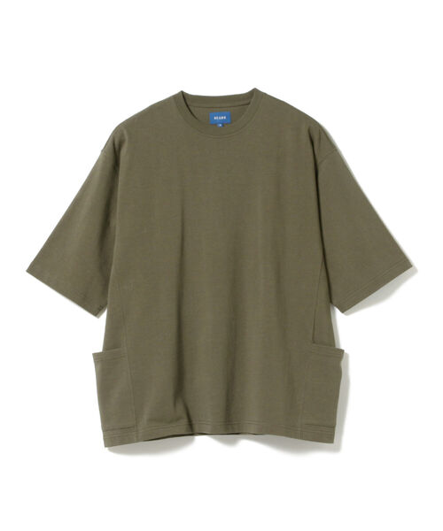 BEAMS（ビームス）の「BEAMS / サイドポケット ビッグTシャツ（Tシャツ/カットソー・メンズ・ホワイト/オリーブ・LARGE/MEDIUM/SMALL/X-LARGE）」の15枚目の写真