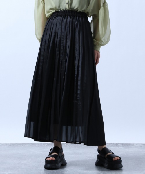 HARE（ハレ）の「パートプリーツスカート(HARE)（スカート・レディース・ブラック/グレー・FREE）」の7枚目の写真