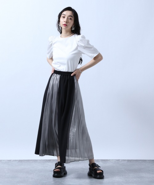 HARE（ハレ）の「パートプリーツスカート(HARE)（スカート・レディース・ブラック/グレー・FREE）」の12枚目の写真
