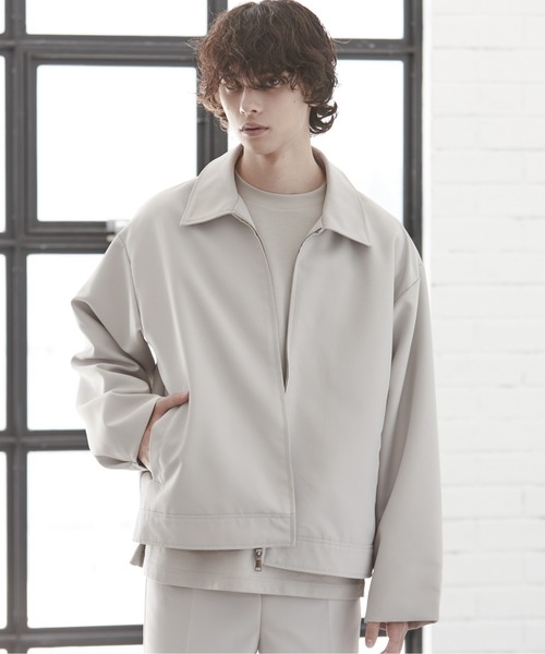 Loose/ルース（ルース）の「2way スリーブ ワイドジップブルゾン（ブルゾン・メンズ・ブラック/グレー系その他/グレイッシュベージュ・S/M/L）」の3枚目の写真