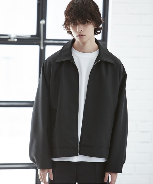 Loose/ルース（ルース）の「2way スリーブ ワイドジップブルゾン（ブルゾン・メンズ・ブラック/グレー系その他/グレイッシュベージュ・S/M/L）」の2枚目の写真