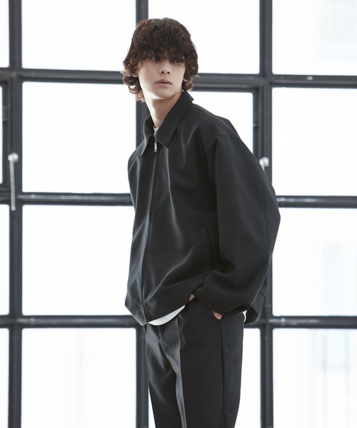 Loose/ルース（ルース）の「2way スリーブ ワイドジップブルゾン（ブルゾン・メンズ・ブラック/グレー系その他/グレイッシュベージュ・S/M/L）」の9枚目の写真