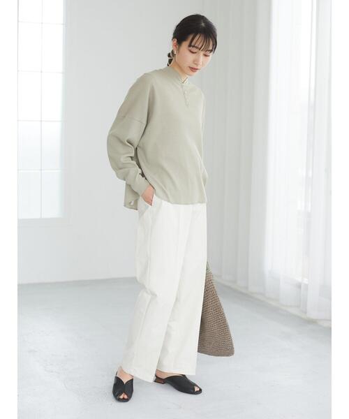 Green　Parks（グリーンパークス）の「・ステッチペーパーワンショルダーバッグ＊（トートバッグ・レディース・ライトベージュ/グレイッシュベージュ・FREE）」の11枚目の写真