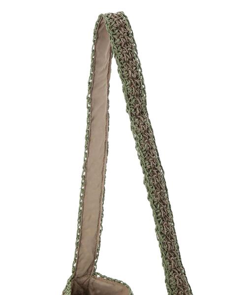 Green　Parks（グリーンパークス）の「・ステッチペーパーワンショルダーバッグ＊（トートバッグ・レディース・ライトベージュ/グレイッシュベージュ・FREE）」の15枚目の写真