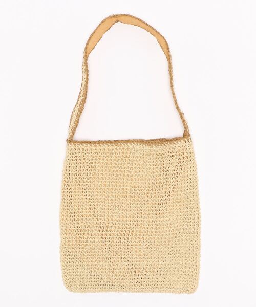 Green　Parks（グリーンパークス）の「・ステッチペーパーワンショルダーバッグ＊（トートバッグ・レディース・ライトベージュ/グレイッシュベージュ・FREE）」の17枚目の写真