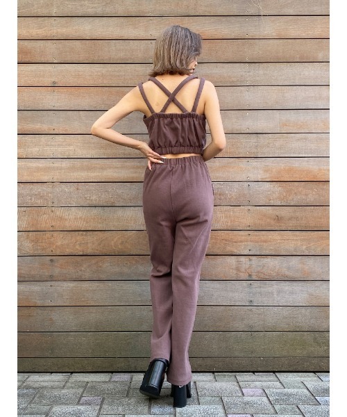 ENVYM（アンビー）の「ダブルストラップオールインワン（つなぎ/オールインワン・レディース・ブラック/ベージュ/ブラウン・FREE）」の13枚目の写真