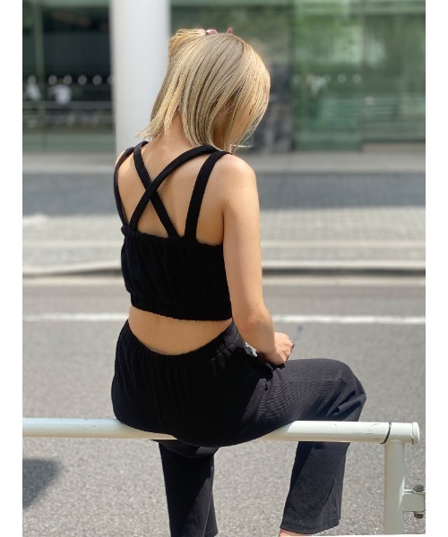 ENVYM（アンビー）の「ダブルストラップオールインワン（つなぎ/オールインワン・レディース・ブラック/ベージュ/ブラウン・FREE）」の14枚目の写真