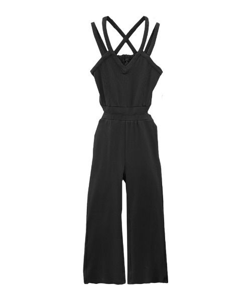 ENVYM（アンビー）の「ダブルストラップオールインワン（つなぎ/オールインワン・レディース・ブラック/ベージュ/ブラウン・FREE）」の6枚目の写真