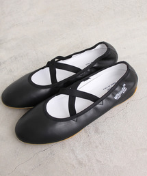 Dot＆Stripes CHILD WOMAN | ANNIEL 革 クロスバレエシューズ(バレエシューズ)