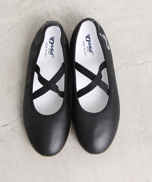 Dot＆Stripes CHILD WOMAN（ドットアンドストライプス　チャイルドウーマン）の「ANNIEL 革 クロスバレエシューズ（バレエシューズ・レディース・ブラック・37/36/35/40/38/39）」の6枚目の写真