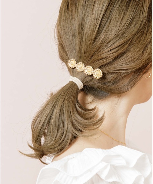 flower（フラワー）の「サニーマーガレットクリップ（ヘアピン・レディース・シルバー/ゴールド・FREE）」の5枚目の写真